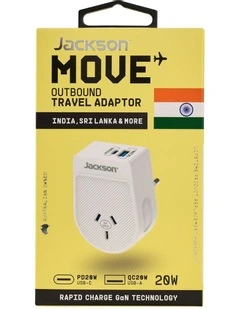 Move PD20W USB-A   USB-C Outbound Adaptor India & Sri Lanka
