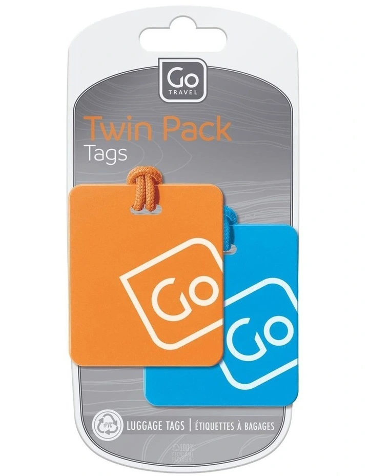 Luggage Tags Twin Pack in Multi image 1