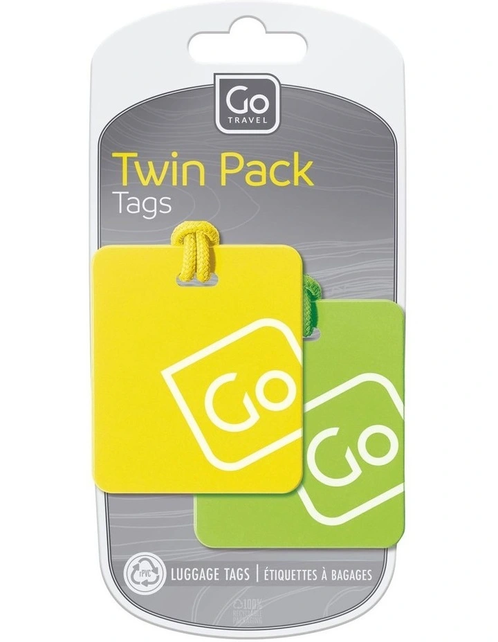 Luggage Tags Twin Pack in Multi image 1