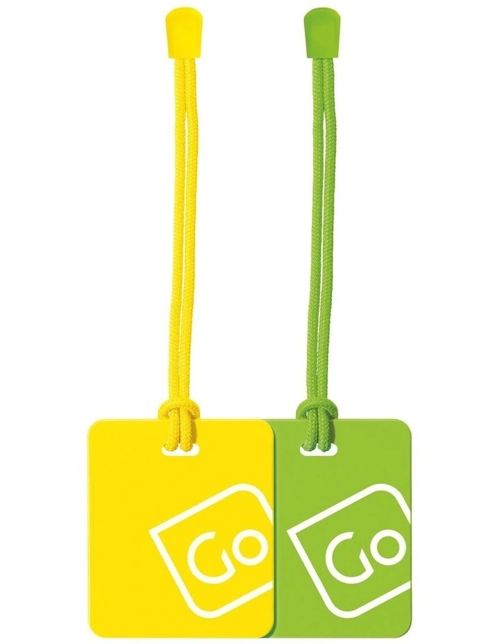 Luggage Tags Twin Pack in Multi image 2