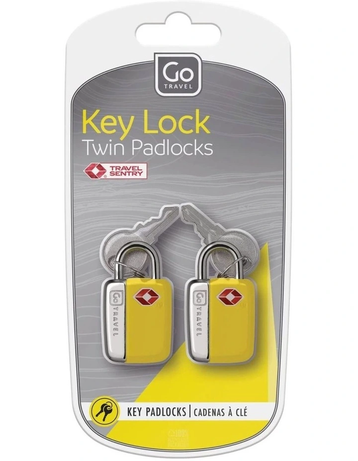 TSA Key Padlocks 2 Pack in Yellow image 1