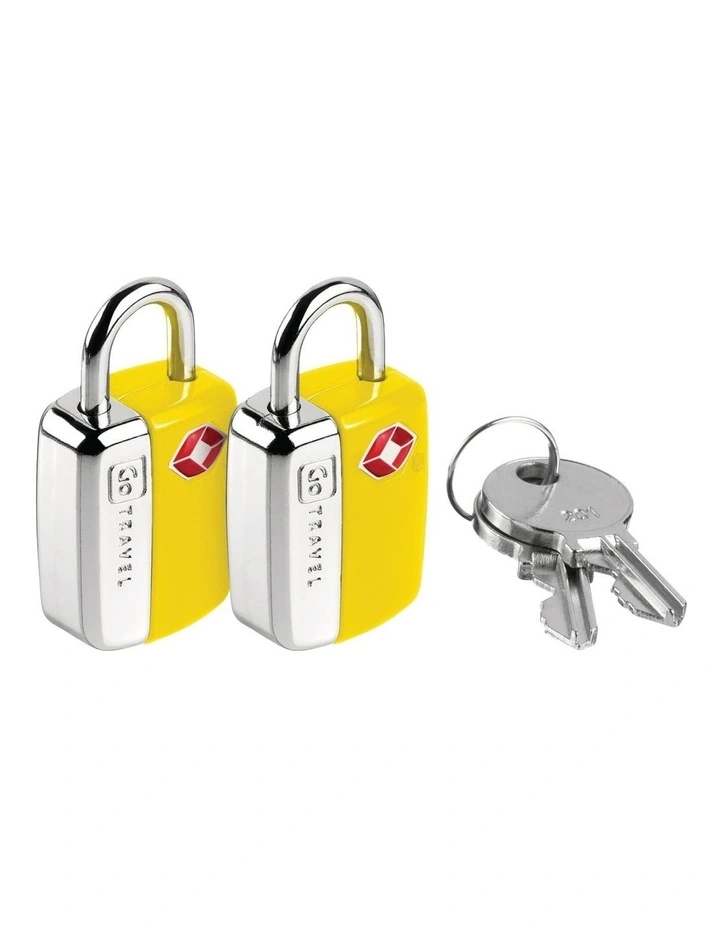 TSA Key Padlocks 2 Pack in Yellow image 2