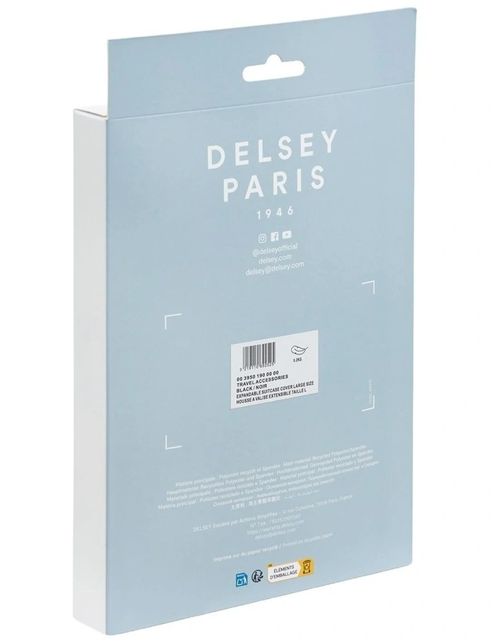 Delsey Luggage Cover Large Size in Black image 3
