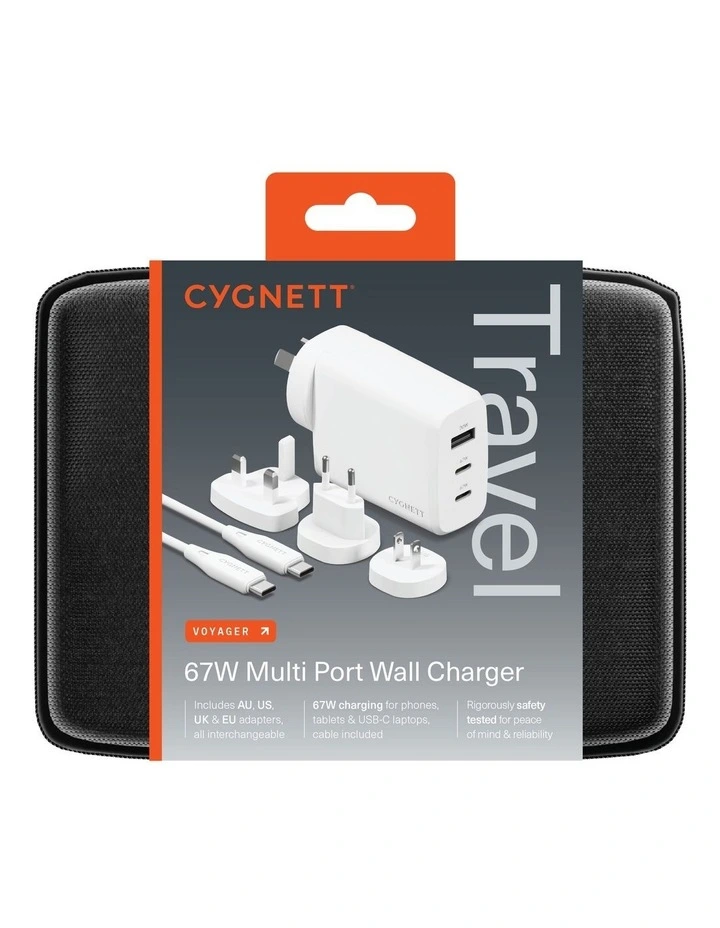 PowerMaxx 67inWatt Travel Wall Charger with Case CY4771PDWCH image 6