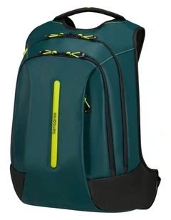 Ecodiver Large Laptop Backpack in Dark Teal / Lime
