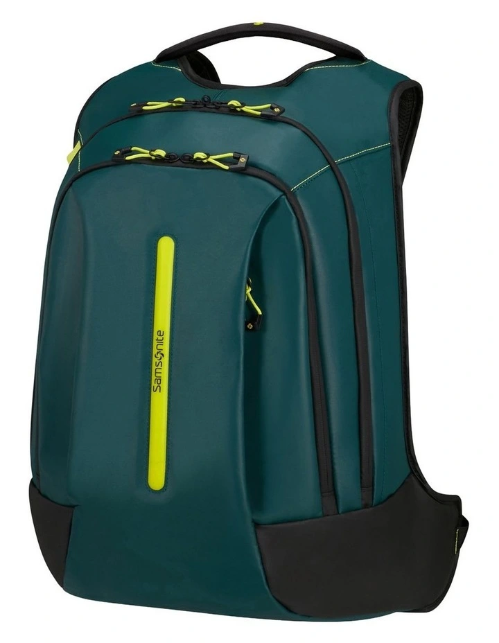 Ecodiver Large Laptop Backpack in Dark Teal / Lime image 1