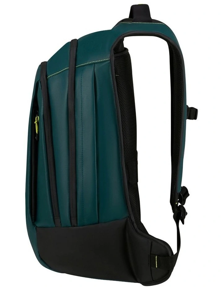 Ecodiver Large Laptop Backpack in Dark Teal / Lime image 2