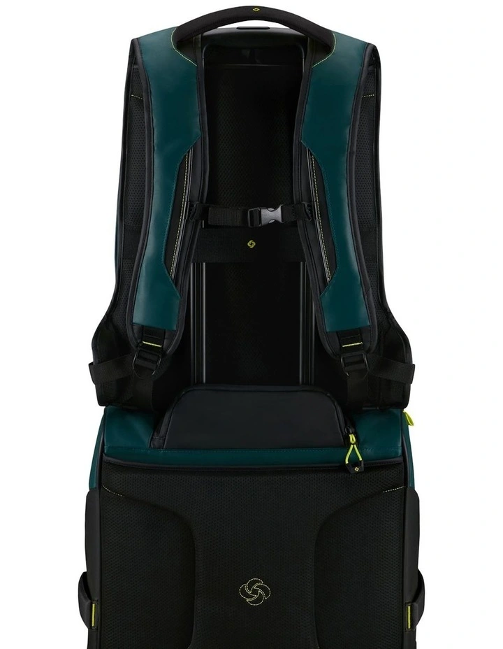 Ecodiver Large Laptop Backpack in Dark Teal / Lime image 4