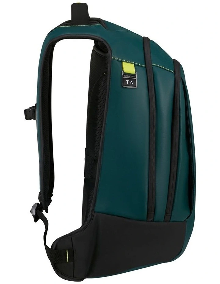 Ecodiver Large Laptop Backpack in Dark Teal / Lime image 4