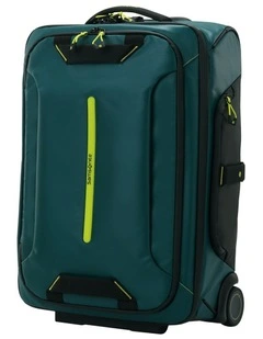 Ecodiver Small Wheeled Duffle 55cm in Dark Teal/Lime