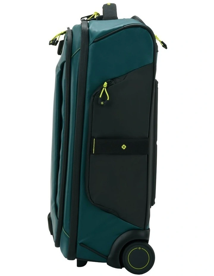 Ecodiver Small Wheeled Duffle 55cm in Dark Teal/Lime image 2