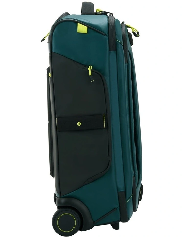 Ecodiver Small Wheeled Duffle 55cm in Dark Teal/Lime image 4