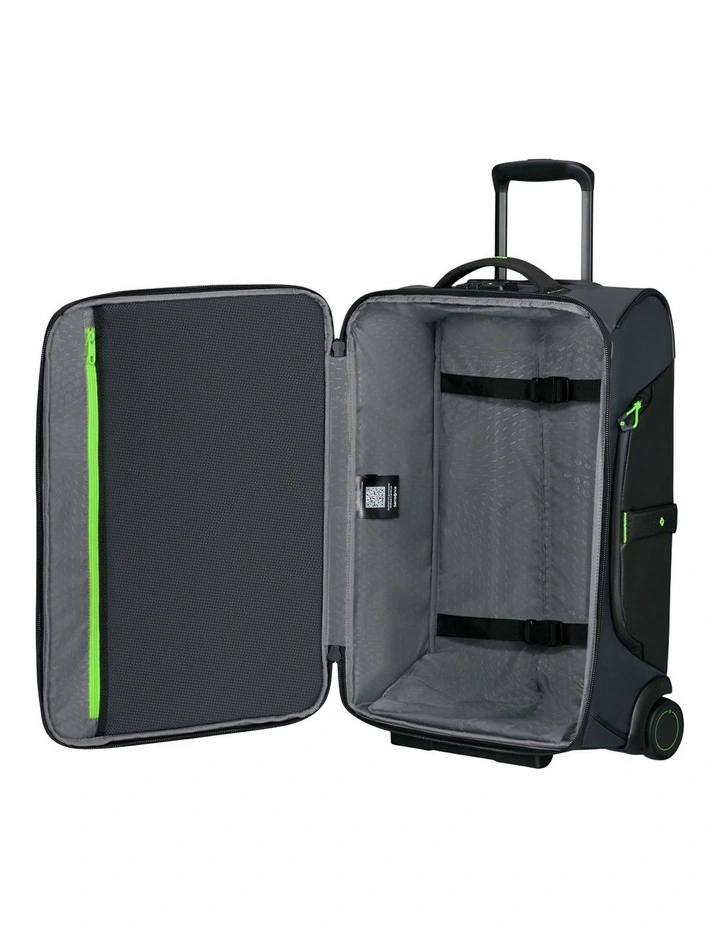 Ecodiver Small Wheeled Duffle 55cm in Dark Teal/Lime image 5