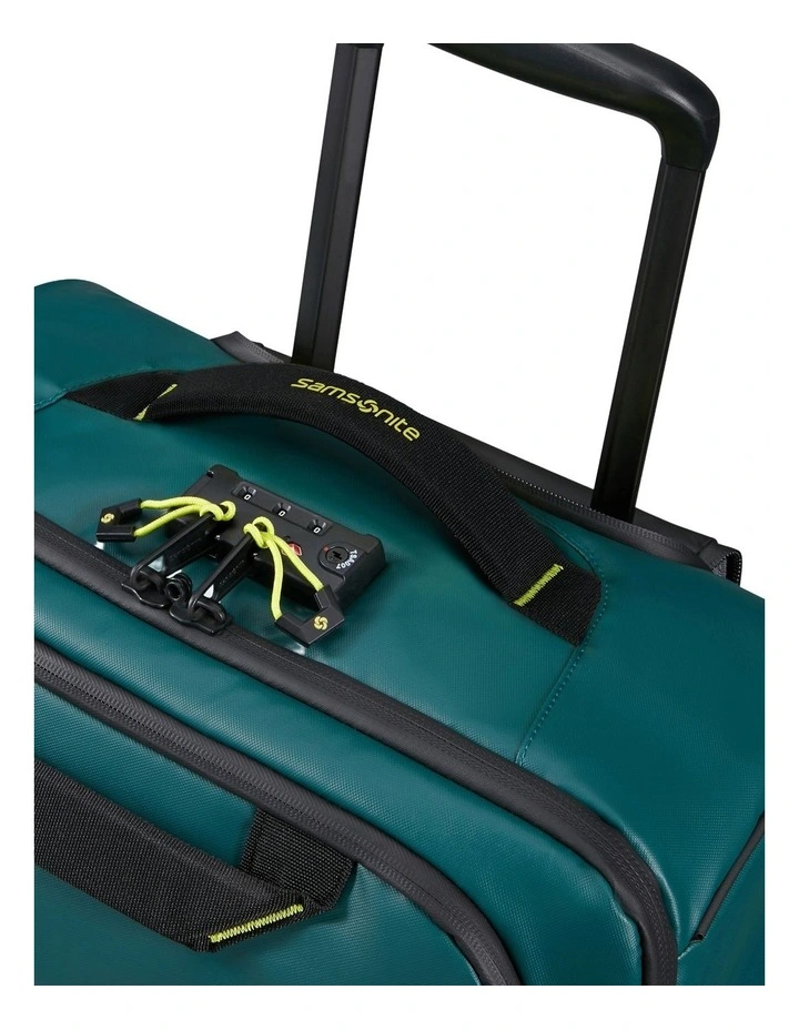 Ecodiver Small Wheeled Duffle 55cm in Dark Teal/Lime image 7