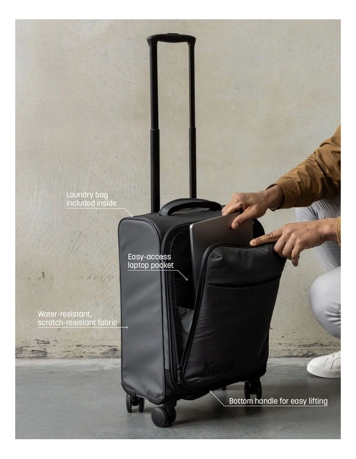Cloud Carry-On Soft Side Suitcase in Charcoal image 3