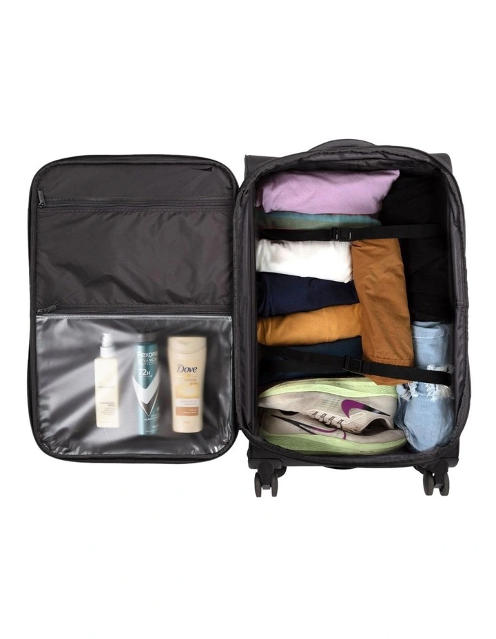 Cloud Check-in Medium Soft Side Suitcase in Charcoal image 6