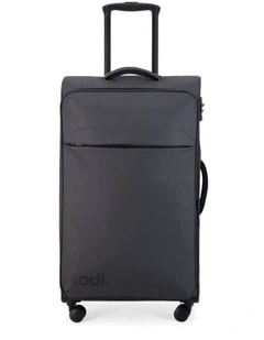 Cloud Check-in Large Soft Side Suitcase in Charcoal