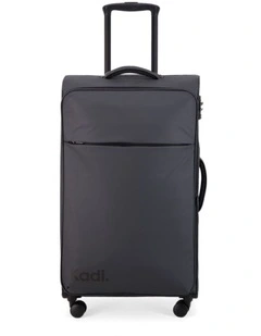 Cloud Check-in Large Soft Side Suitcase in Charcoal