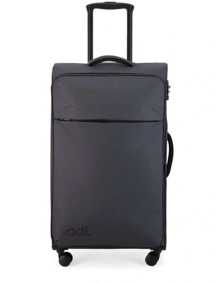 Cloud Check-in Large Soft Side Suitcase in Charcoal image 1