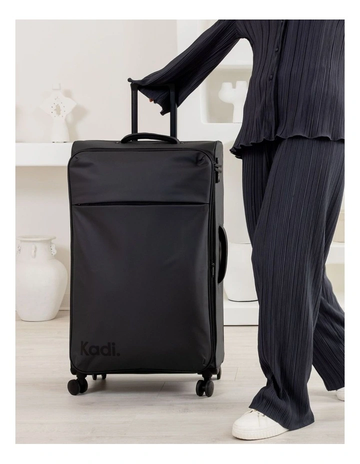 Cloud Check-in Large Soft Side Suitcase in Charcoal image 2