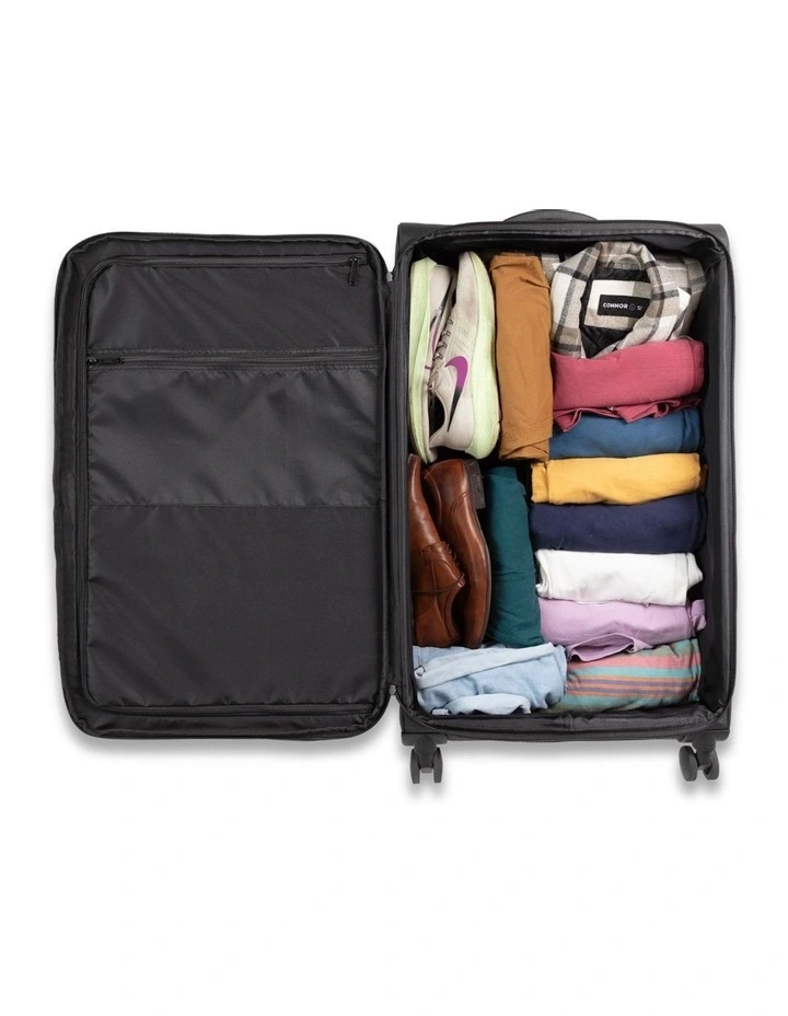 Cloud Check-in Large Soft Side Suitcase in Charcoal image 6