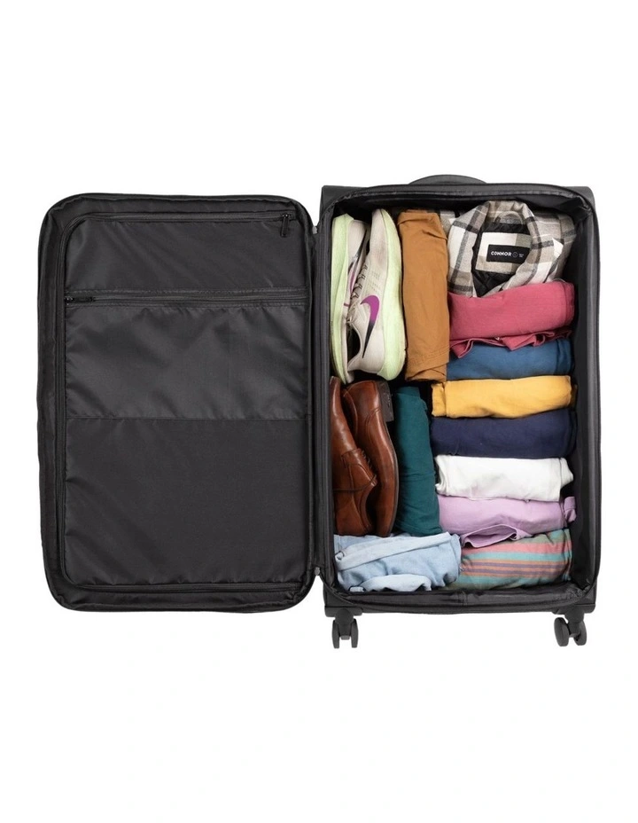 Cloud Check-in Large Soft Side Suitcase in Charcoal image 6