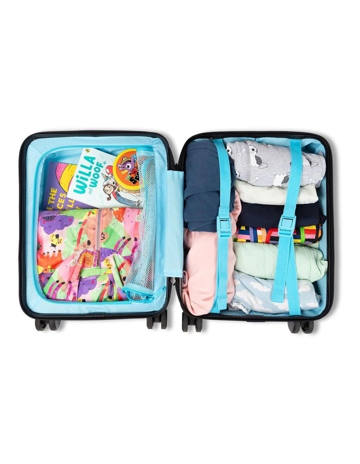 Kids Carry-On Adventure Luggage in Blue and Red image 5