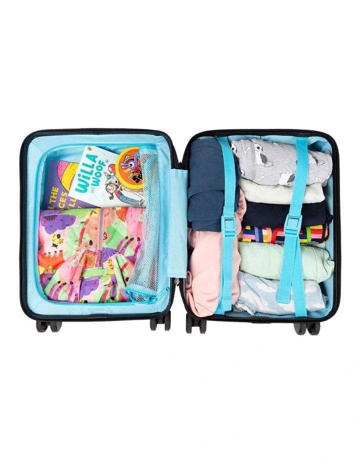 Kids Carry-On Adventure Luggage in Blue and Red image 5