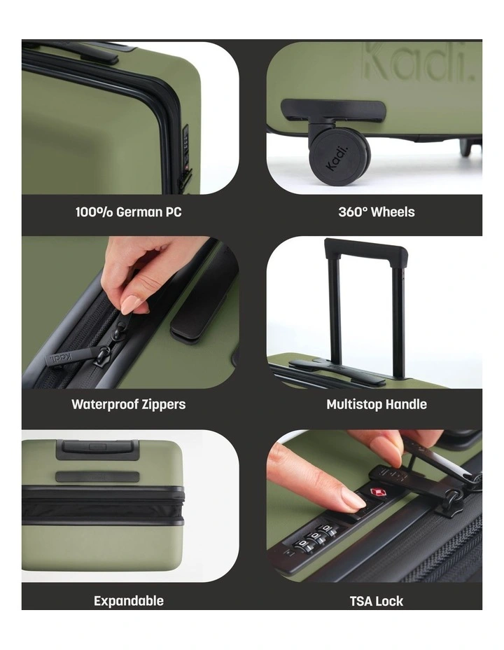 Hardside Suitcase 3-in-1 Bundle in Olive image 5