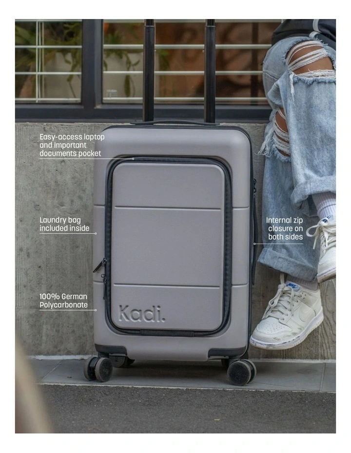 Carry-on Business Suitcase 55.5cm in Pebble image 3