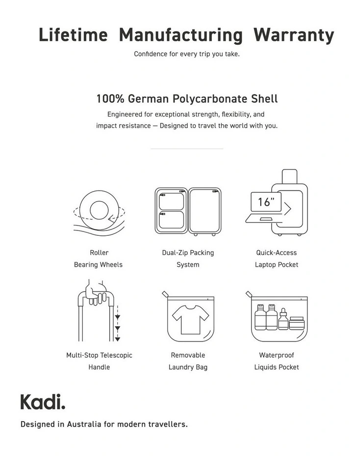 Carry-on Business Suitcase 55.5cm in Pebble image 7
