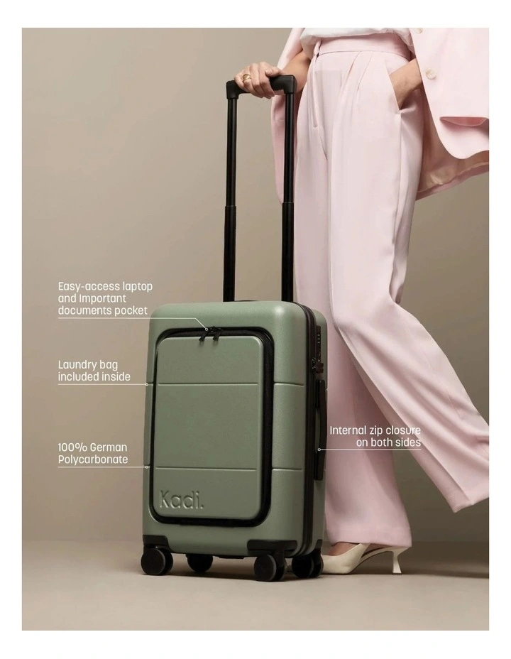 Carry-on Business Suitcase 55.5cm in Olive image 2