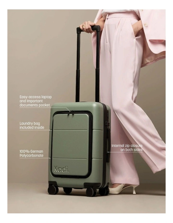 Carry-on Business Suitcase 55.5cm in Olive image 2