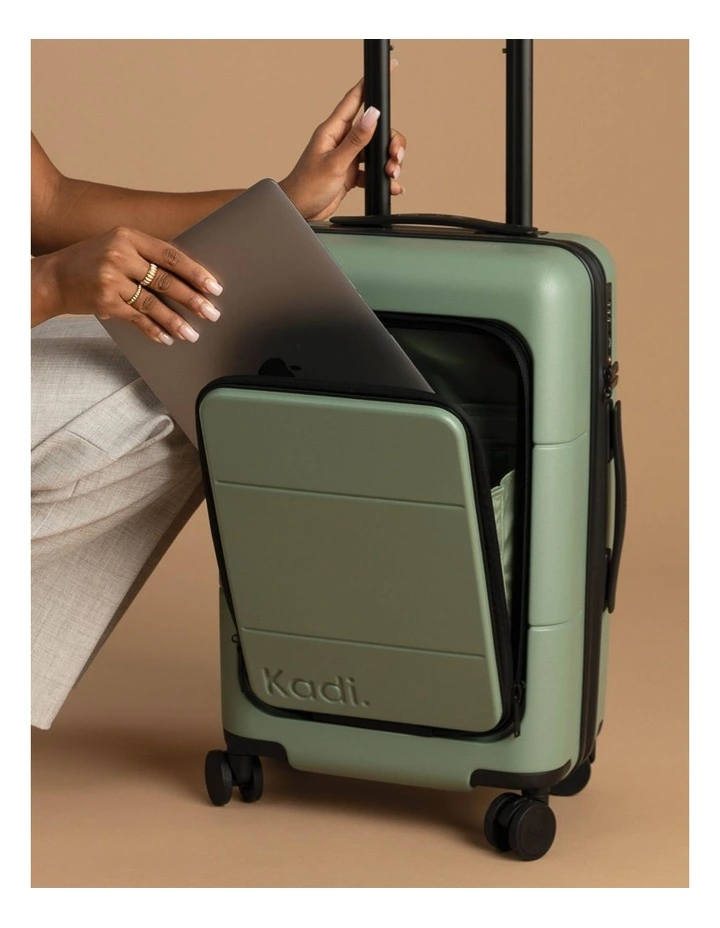 Kadi Carryon Business Suitcase 55.5cm In Olive MYER