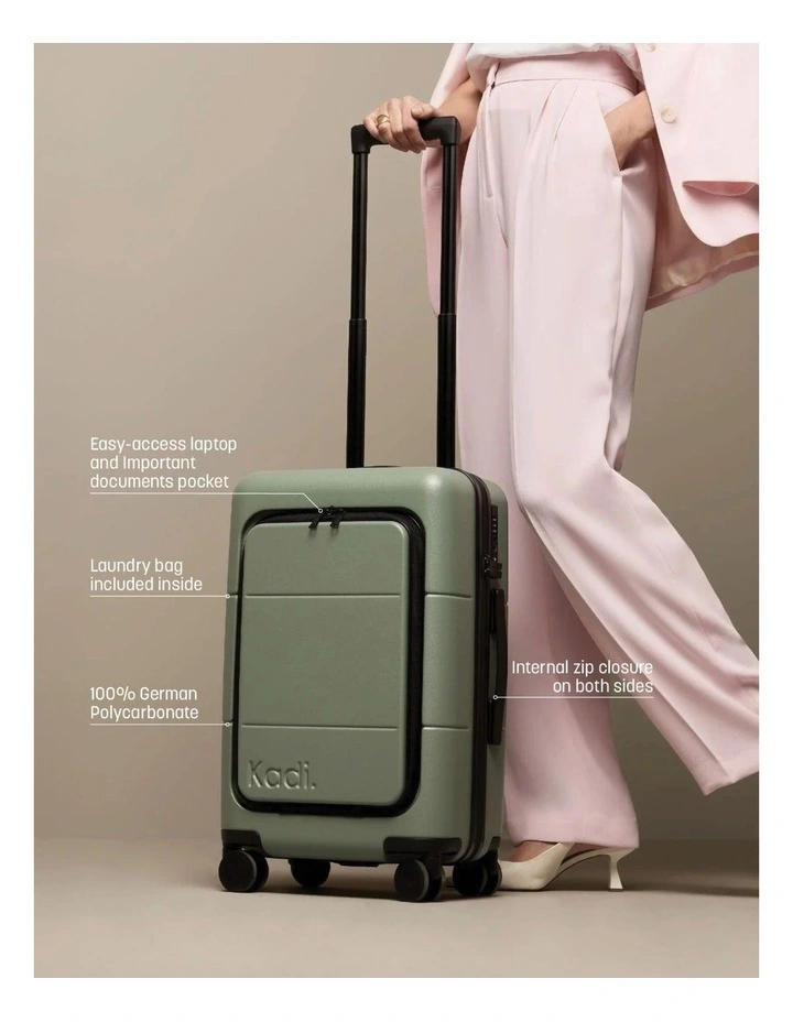 Carry-on Business Suitcase 55.5cm in Olive image 7