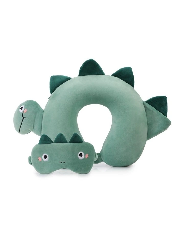 Dinosaur MM1135-D Neck Pillow 10cm in Green image 1