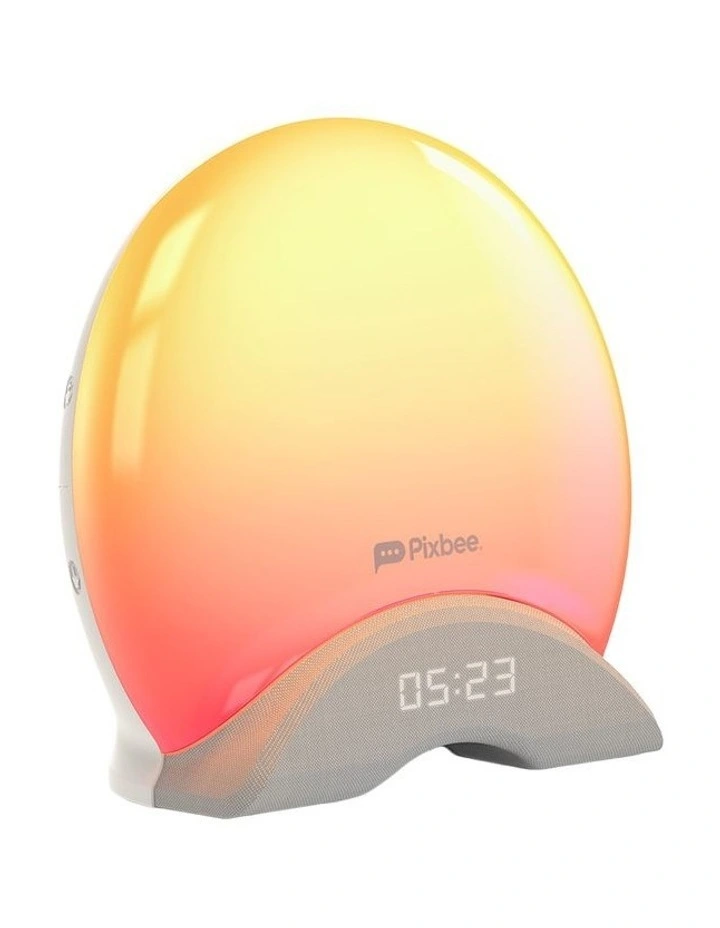 Smart Wake Up Light With Alarm Clock PXB-103L in White image 3
