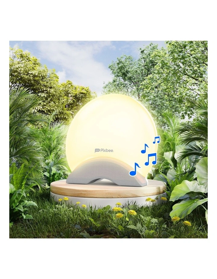 Smart Wake Up Light With Alarm Clock PXB-103L in White image 4