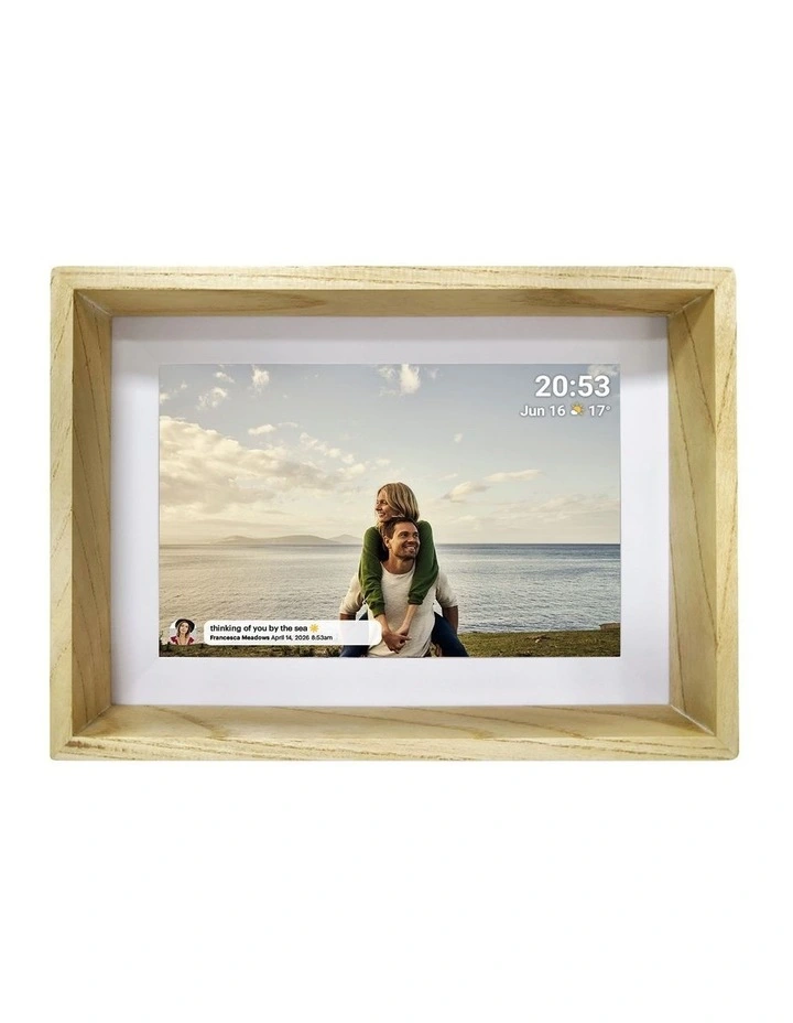 Frameo 10 Boxy Smart Photo Frame in Wood DPF1060 image 2