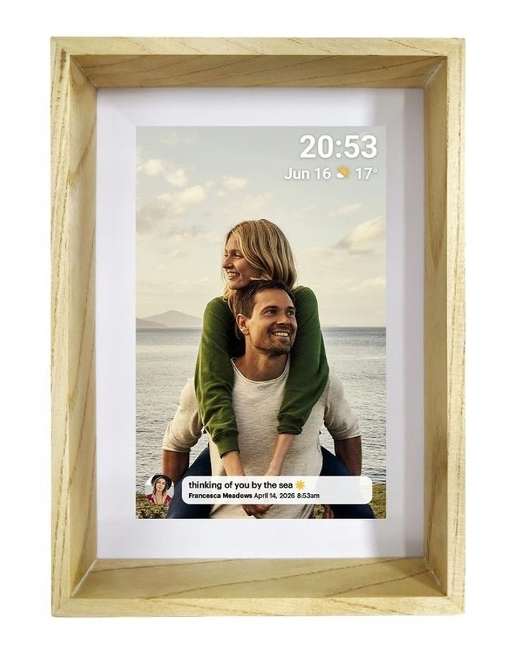 Frameo 10 Boxy Smart Photo Frame in Wood DPF1060 image 3