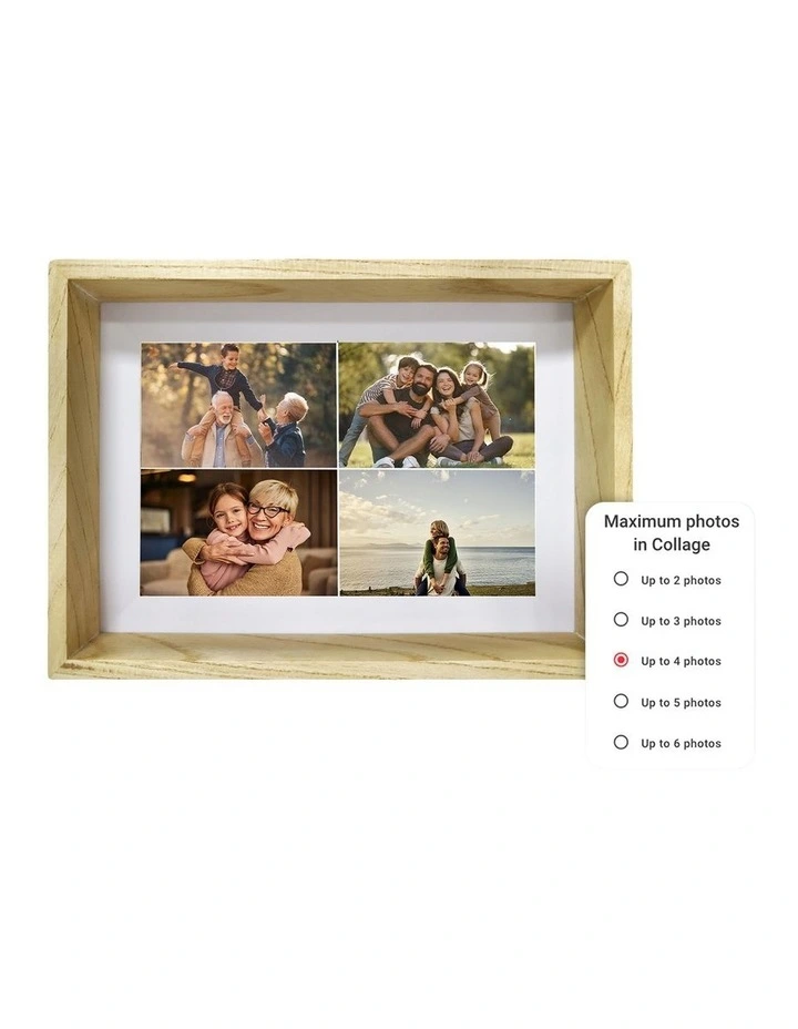 Frameo 10 Boxy Smart Photo Frame in Wood DPF1060 image 6