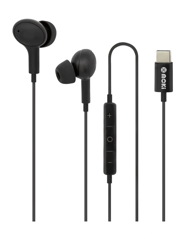 Inner Ear + Mic & Control Type-C Connect Earphones ACC-TCPIEBK in Black image 1