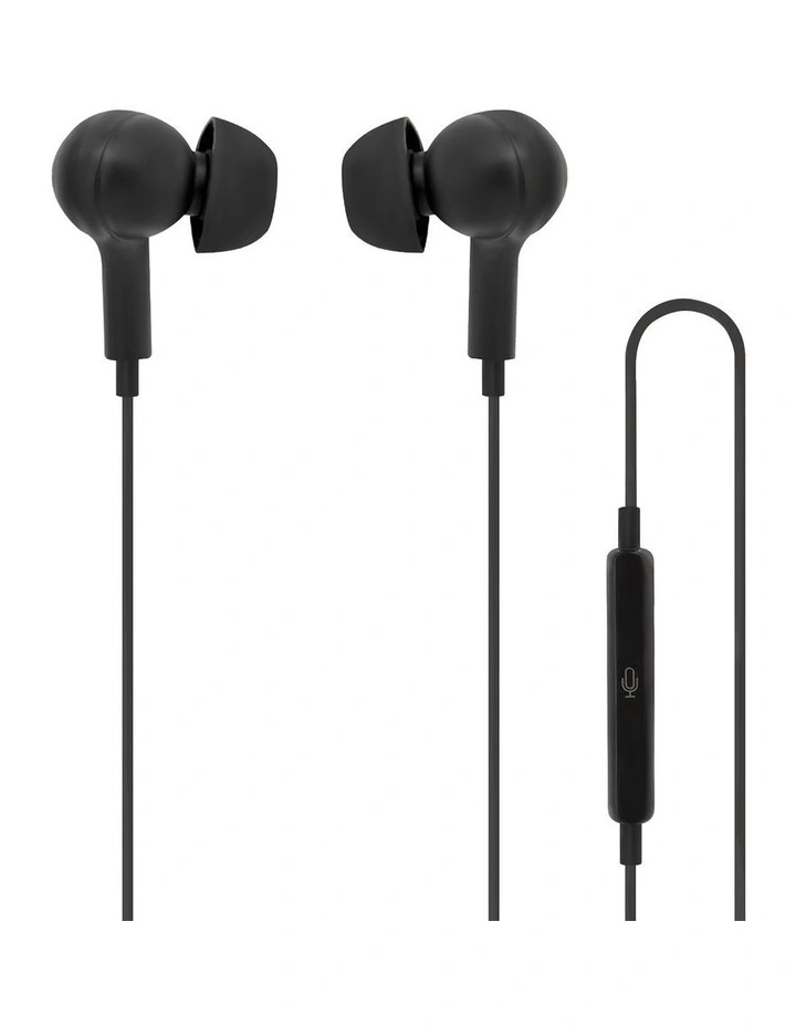 Inner Ear + Mic & Control Type-C Connect Earphones ACC-TCPIEBK in Black image 2