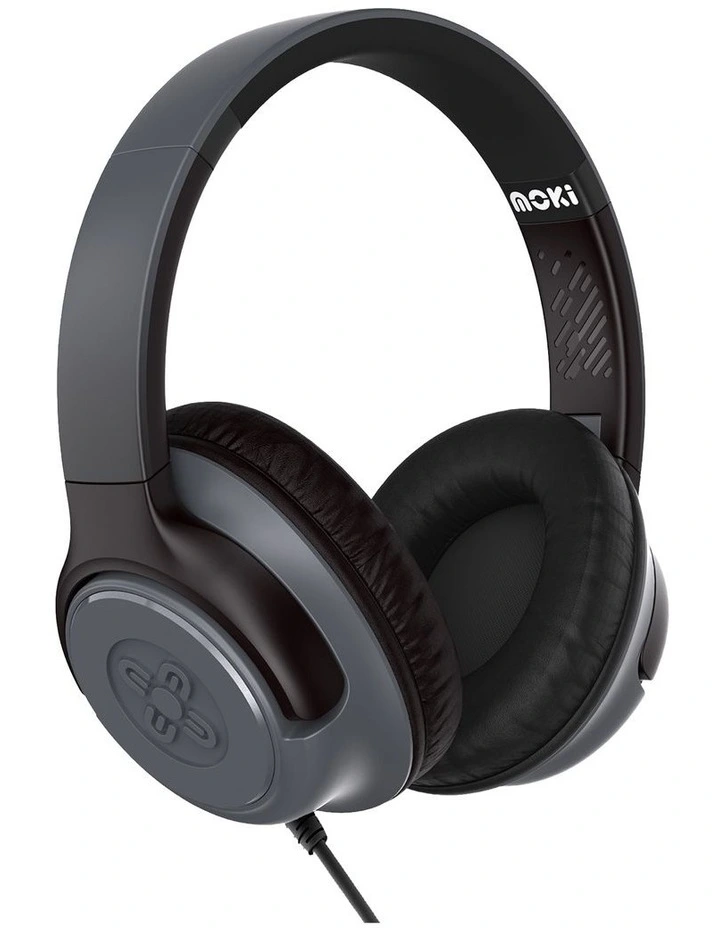 Mixi Type-C Connect Wired Volume Limited Headphones in Black/Grey ACC-HPMIXBG image 1