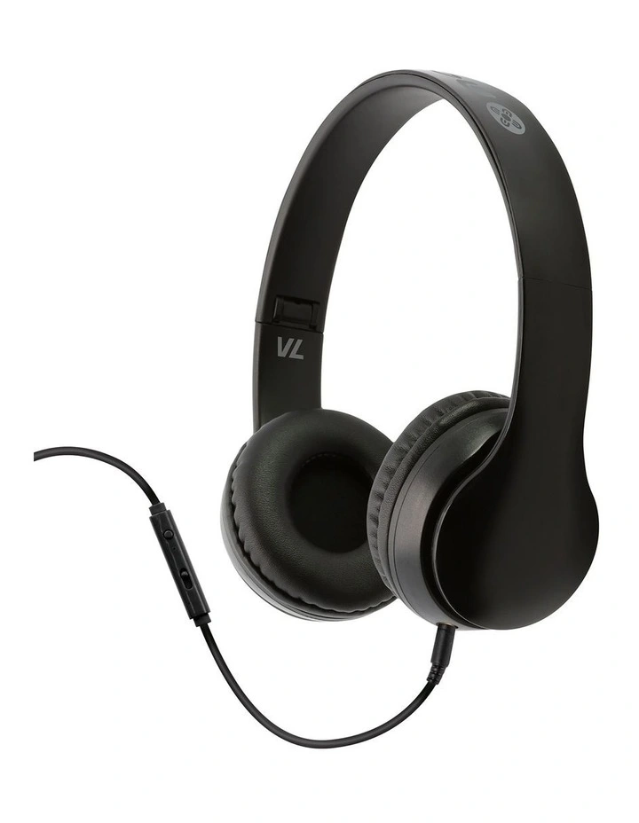 Volume Limited Headphones Removable 3.5mm Audio Cable in Black image 1