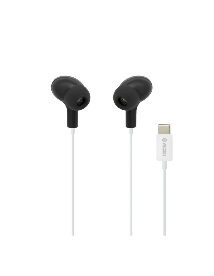 USB-C Connect Earphones   Inline Microphone & Control in Black/White, ACC-TCEPIE image 3