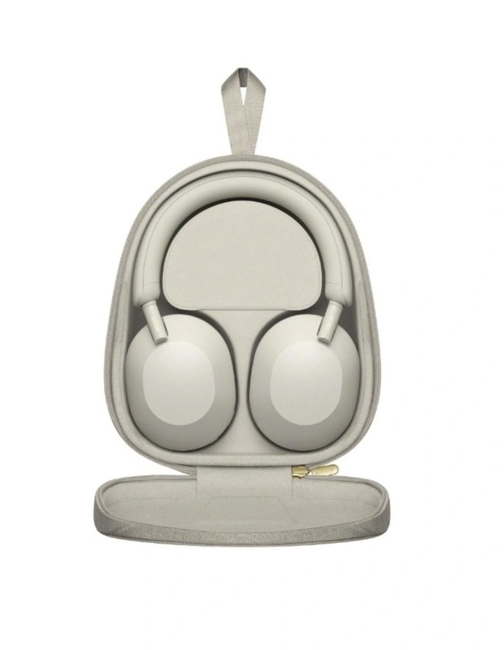 Premium Noise Cancelling Wireless Over-Ear Headphones WH-1000XM5 in Silver image 5