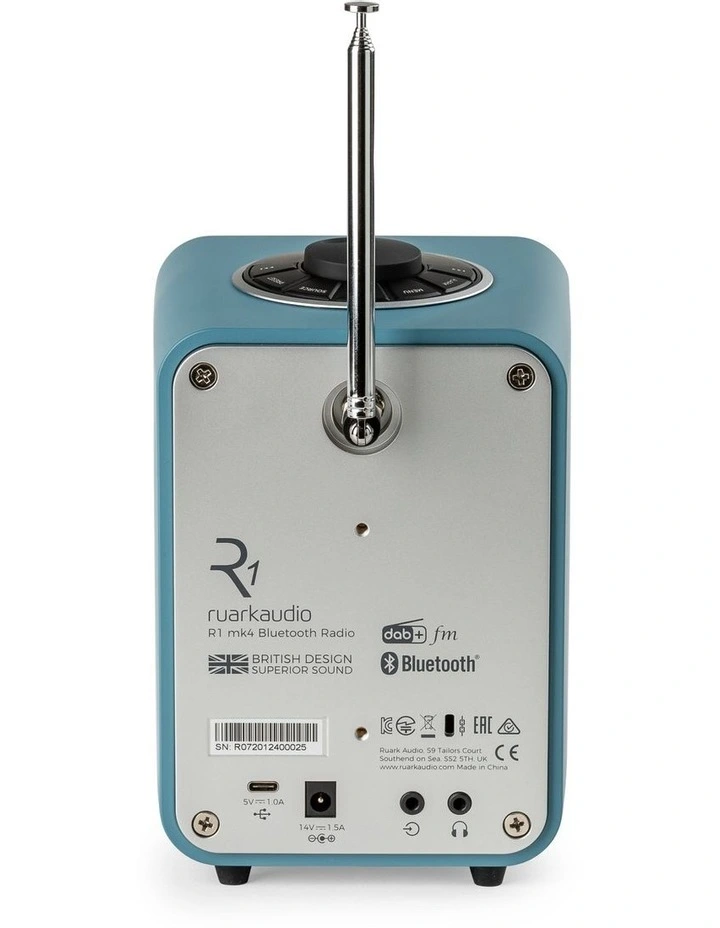 R1 Mk4 Deluxe Bluetooth Radio Beach Hut Blue RUARK-R1-MK4-BH.BLUE image 4