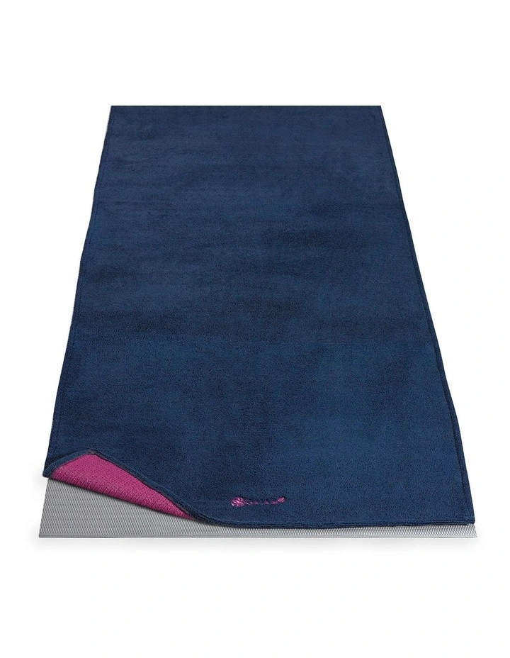 Gaiam Grippy Yoga Mat Towel in Navy/Pink MYER