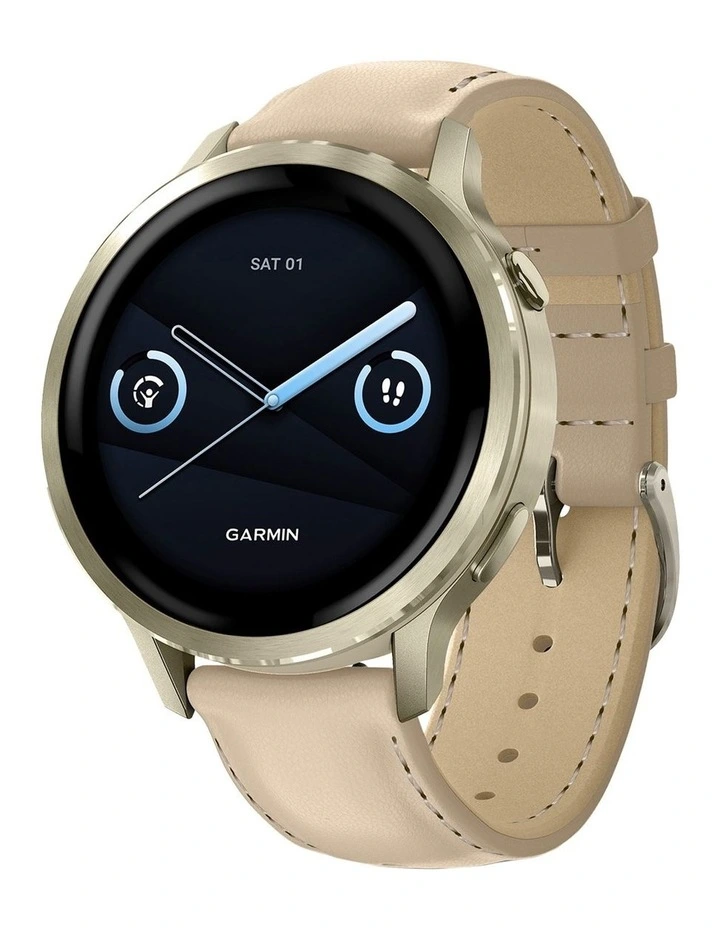 Venu 4 (41mm) in Lunar Gold with Beige Leather Band 010-03013-03 image 1